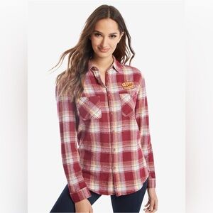 Gilmore Girls Luke's Diner Womens Flannel Button-Up Size L
